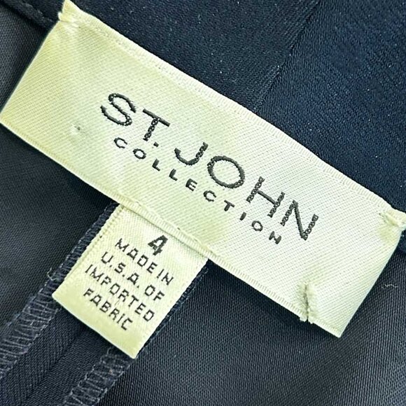 ST JOHN COLLECTION Navy Blue Women's Dress Pants Trousers in Size 4 Retail $895 - Picture 4 of 5